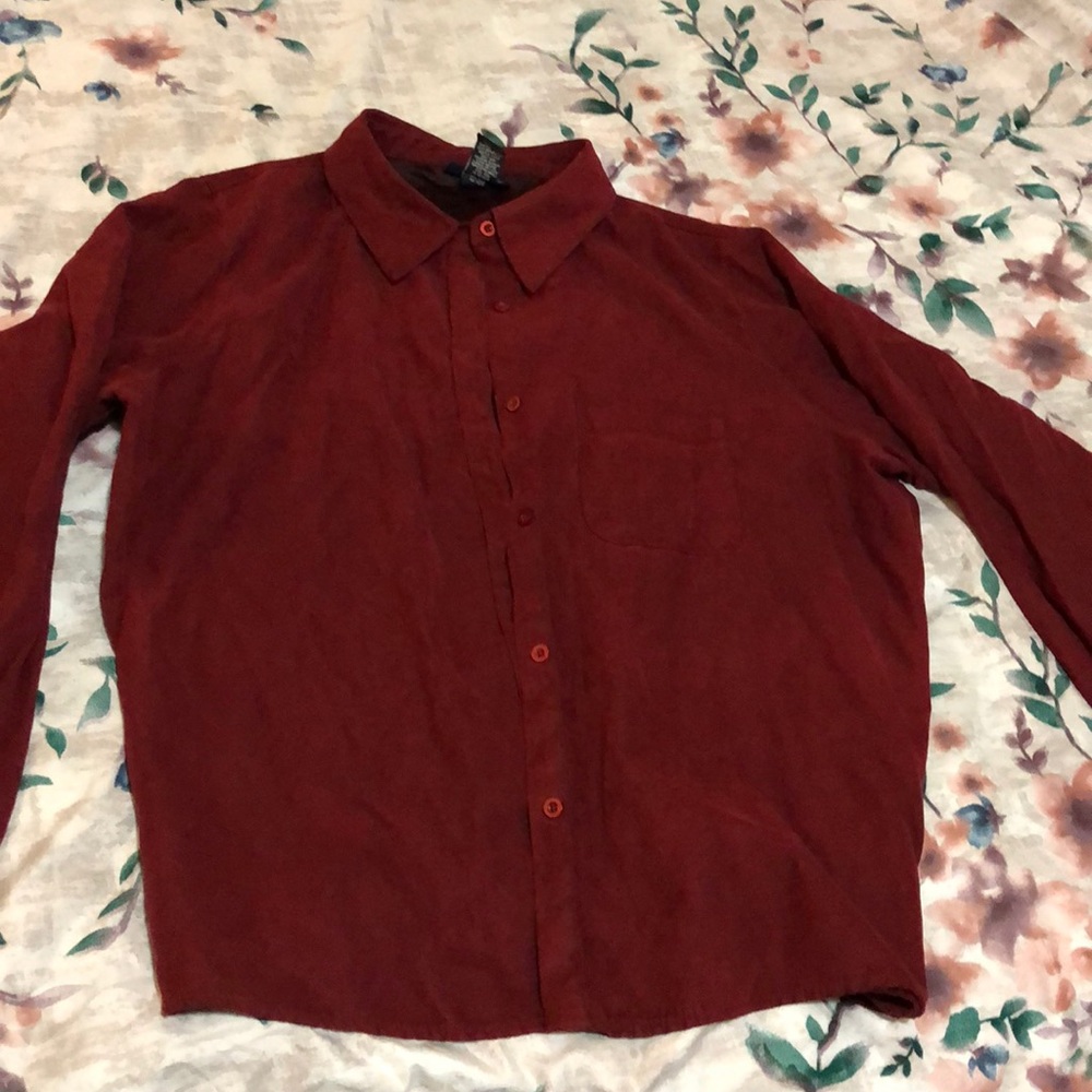 Red button up